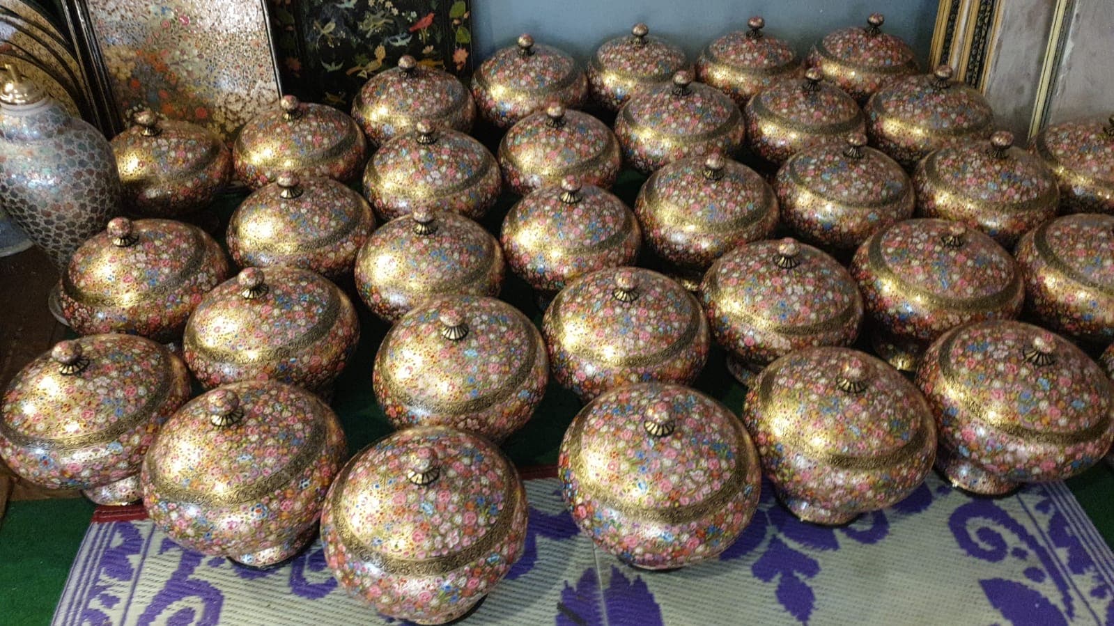 Bulk order of hand-painted dry fruit platters